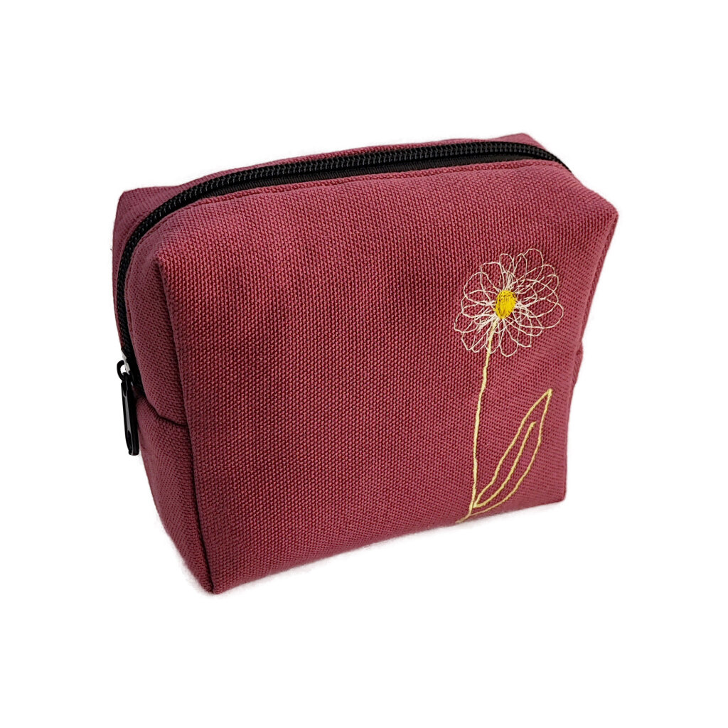 Kleine stilvolle bestickte Kosmetik Pouch Stoff-Tasche Malou