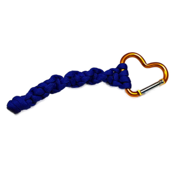 Blau geflochtener Paracord Makramee Schlüsselanhänger Helmuth