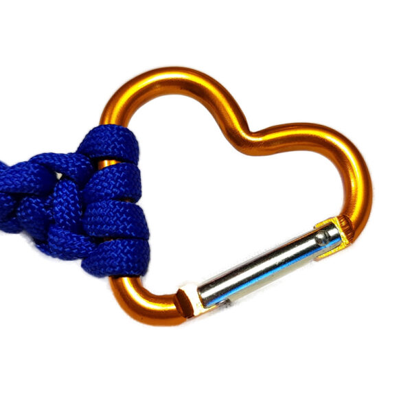 Blau geflochtener Paracord Makramee Schlüsselanhänger Helmuth – Bild 3