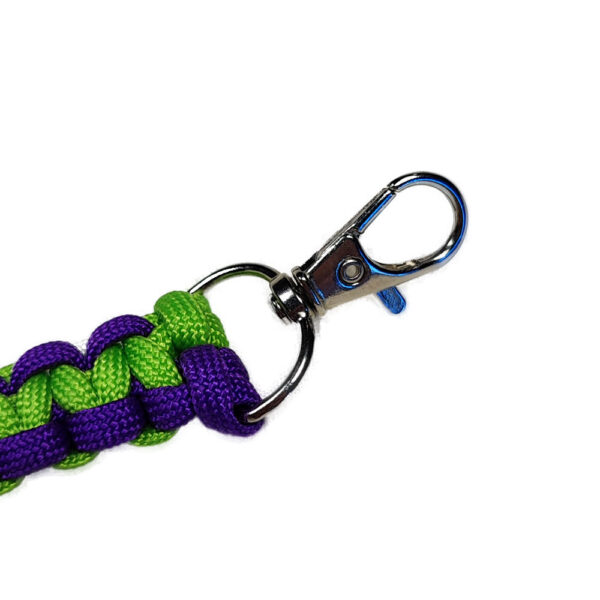Handgemachter zwei farbiger Paracord Schlüsselanhänger Ida – Bild 4