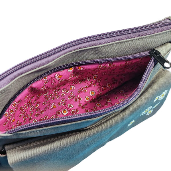 Handmade Crossbody Bag Doppelfach Bauchtasche Daisy – Bild 4