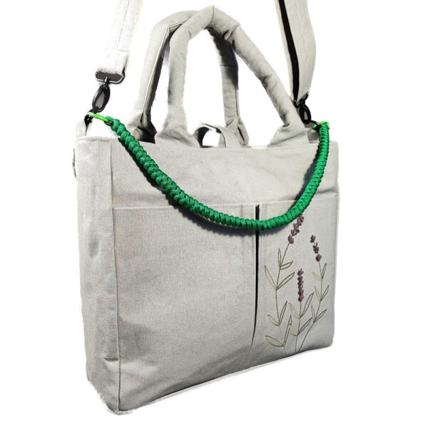 Handmade Paracord Taschen-Anhänger Frieda grün – Bild 3
