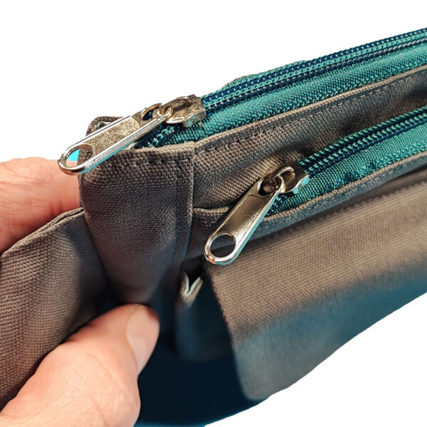 Handgemachte 2 Taschen Cross Body Belly Bag Bauchtasche Tjark – Bild 4