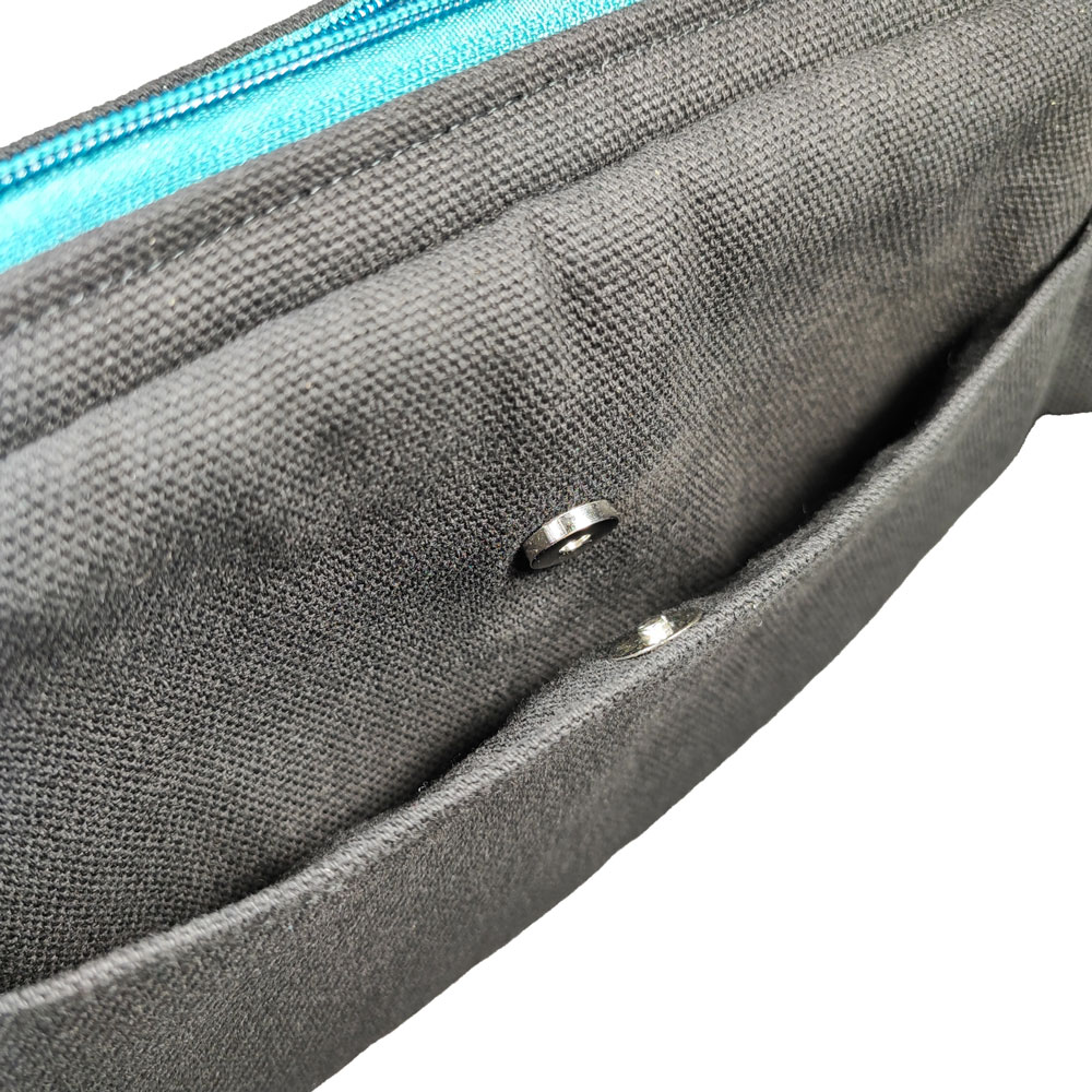 Schwarze-Petrol farbene multifach Boho Scandi Design Bauchtasche Martha – Bild 3