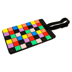 Bunter Taschen und Gepäckanhänger Emilia