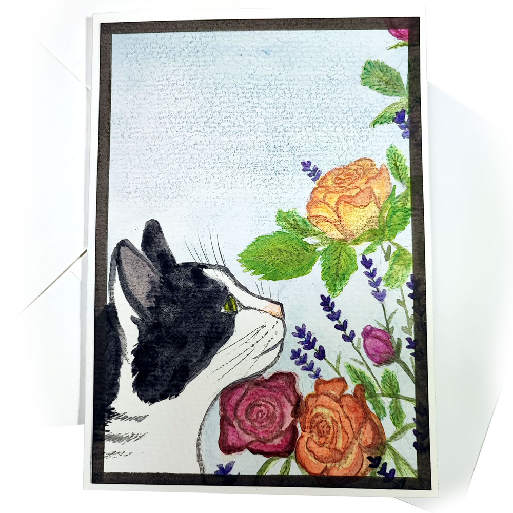 Handgemalte Aquarellkarte Linnea – Bild 2