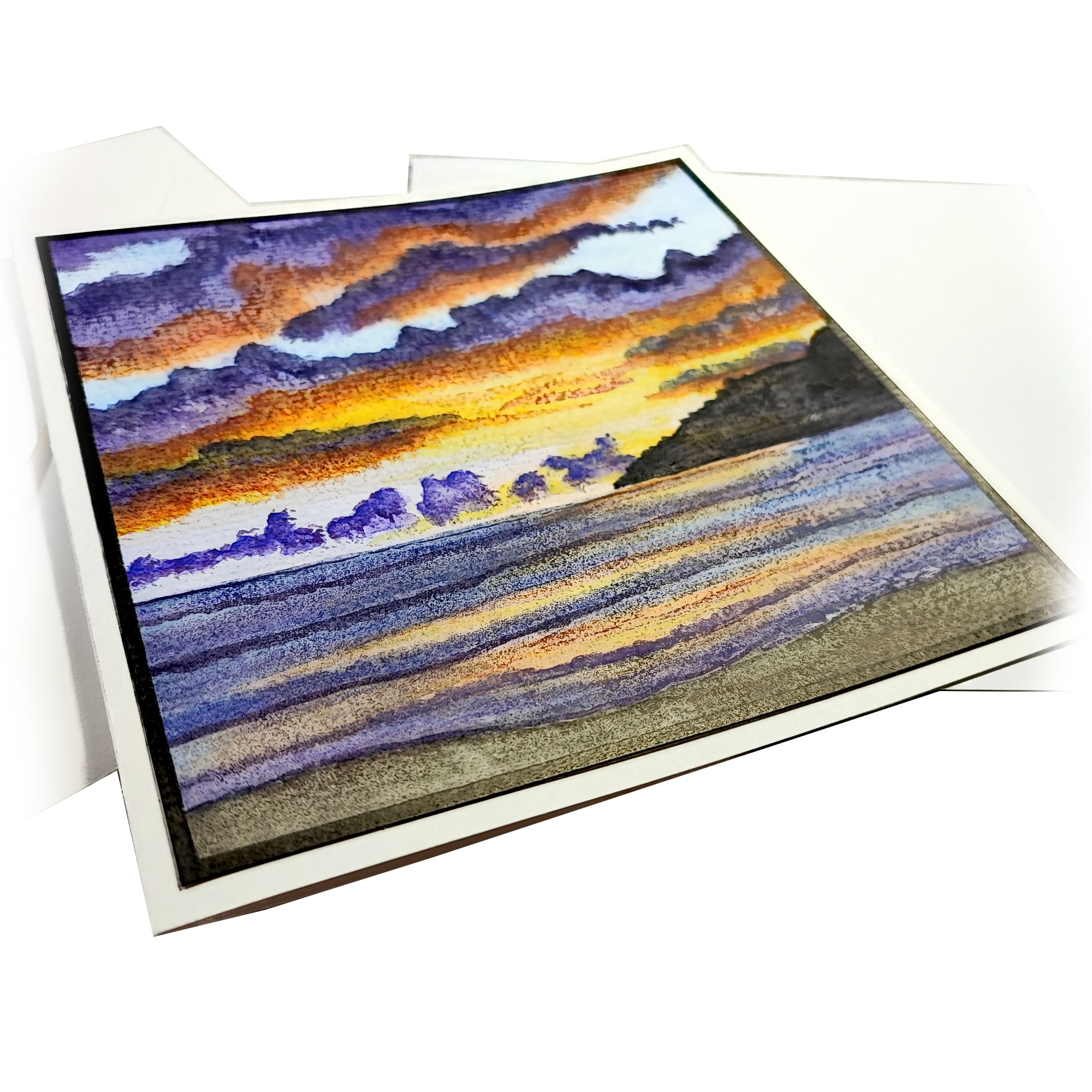 Handgemalte Aquarellkarte Maresia – Bild 2