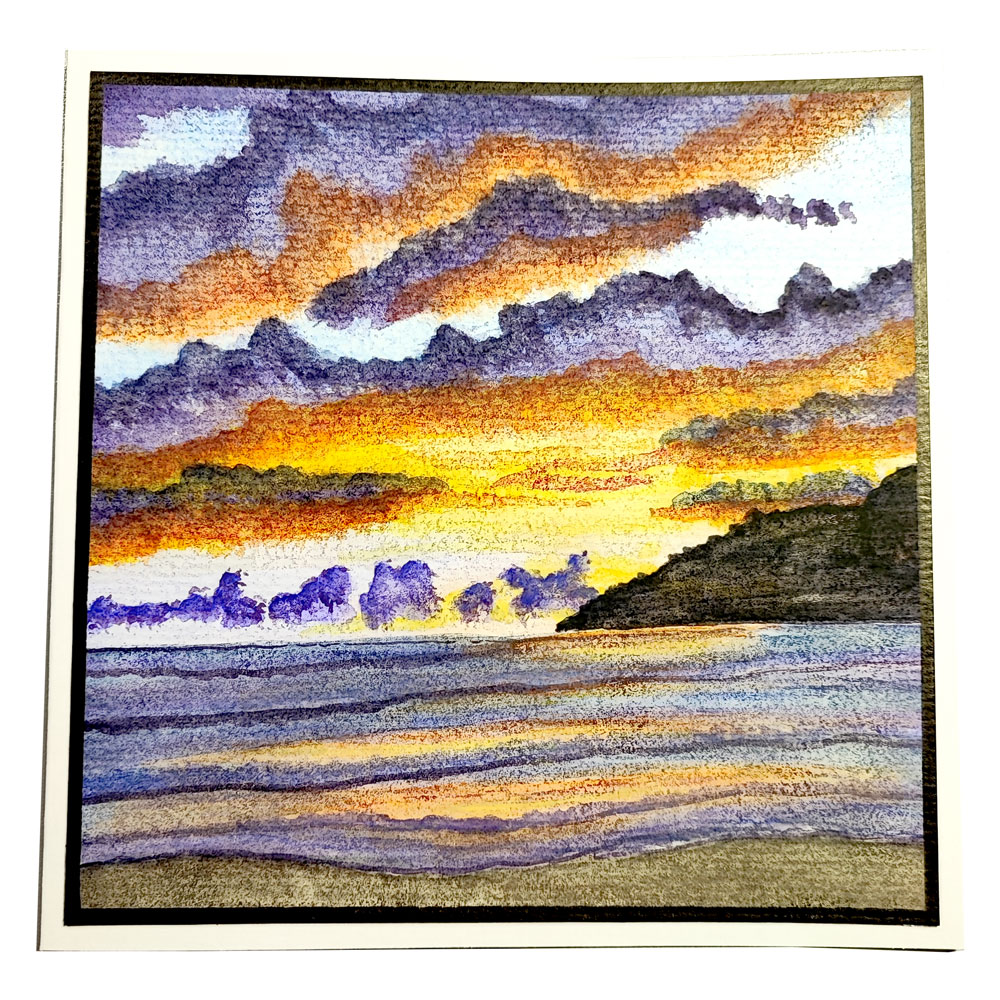 Handgemalte Aquarellkarte Maresia – Bild 3