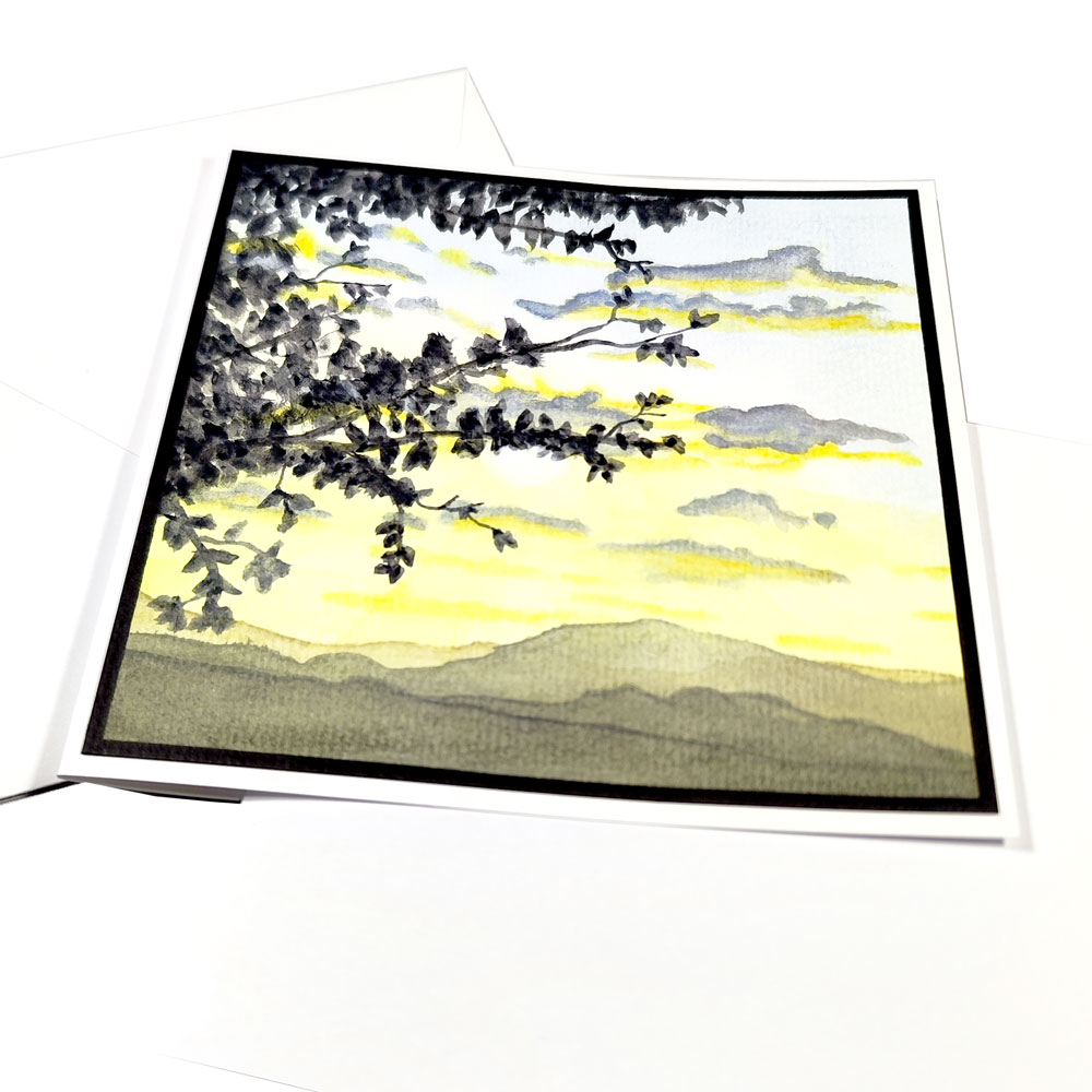 Handgemalte Lichterwachen Aquarellkarte Solumbra – Bild 2