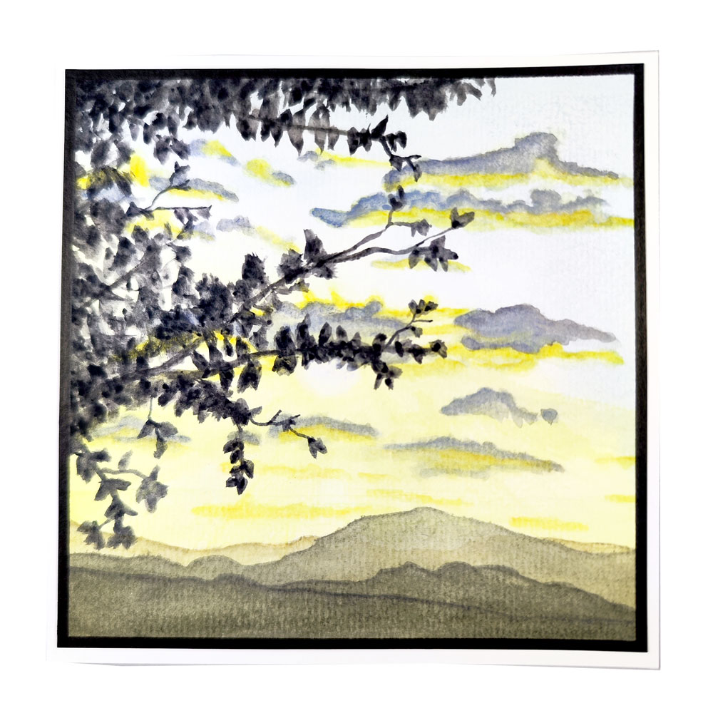 Handgemalte Lichterwachen Aquarellkarte Solumbra – Bild 3