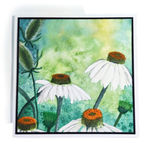 Handgemalte Aquarellkarte Alba